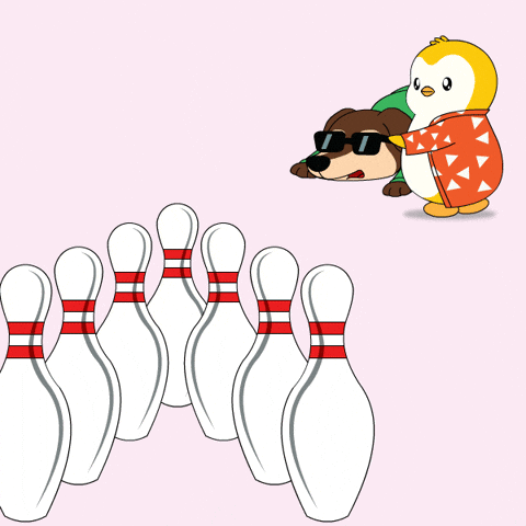 Crashing In Lets Go Bowling GIF by ChesterAbstract