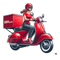 pizzabertoldi pizza vespa vinohrady bertoldi Sticker