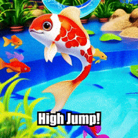 Jumping Koi Fish GIF by TheConfishius