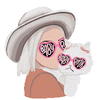 thebabypinkshop cat pink kitty sunglasses Sticker
