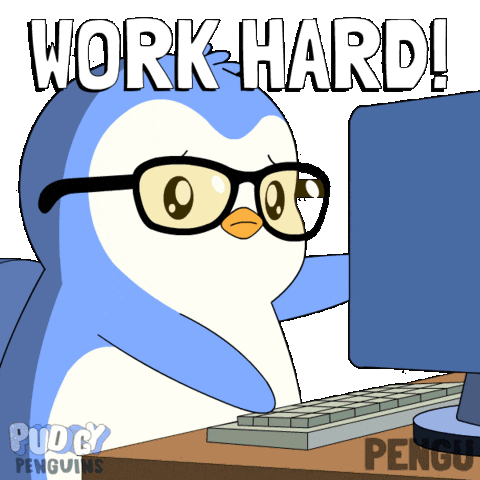 Work Hard Play Hard GIF by Pudgy Penguins