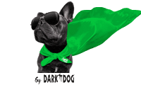 French Bulldog Energy Sticker by Dark Dog Organic