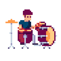 Animation 8Bit Sticker
