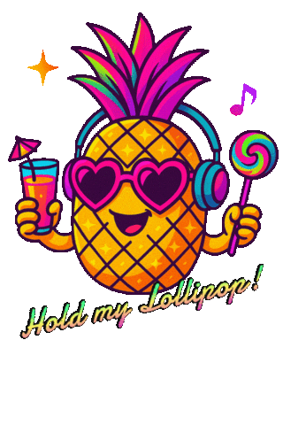 Pineapple Break My Stride Sticker by Alia Tempora