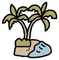 Palm Trees Water Sticker