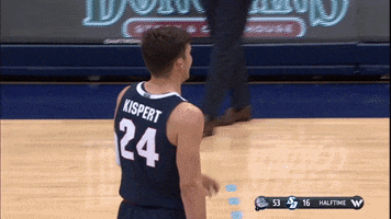 GonzagaBulldogs celebration basketball high five bench GIF