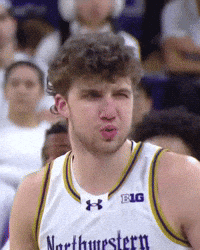 Looking College Basketball GIF by Northwestern Athletics
