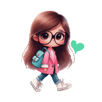 aduanstudio girl kawaii vintage sketch Sticker