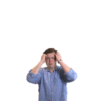 frustrated mind Sticker by Blauw Gras