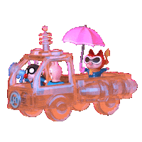 official_hanjin hanjin 한진 한진택배 어디든간다 Sticker