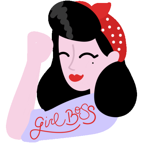Girl Power Empowerment Sticker by G Graphics Studio
