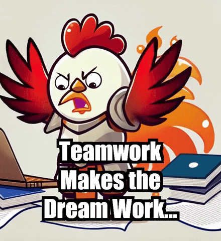 Teamwork Makes The Dream Work Stress GIF by Zorooster