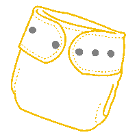 DieLingereiGmbH nappy windelinge stoffy wollsnap Sticker