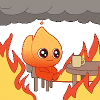 Chaos This Is Fine Sticker by Playember