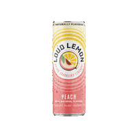 drinkloudlemon lemon peach sparkling loud Sticker