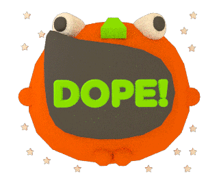 Excited Dope Sticker