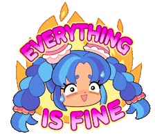 SparklesMagicalMarket fire blue nervous sparkles Sticker