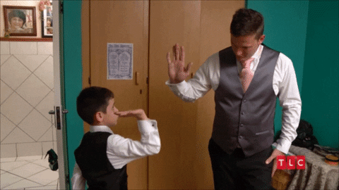 High Five Father Son GIF by TLC
