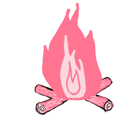 fire pink Sticker by mess