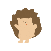 wooung happy dance hedgehog jelly Sticker