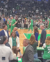 Prince and Princess of Wales Greet Crowd at Boston Celtics Game