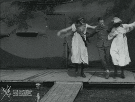 NationalWWIMuseum dancing good morning black and white show GIF