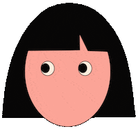 Twoolw girl hair eyes twoolw Sticker