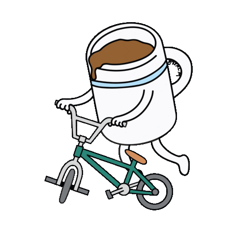 Coffee Bmx Sticker by Boxpalm
