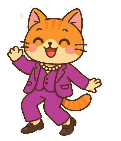 Dancing Cat Happy Dance Sticker by Digitale Weerbaarheid