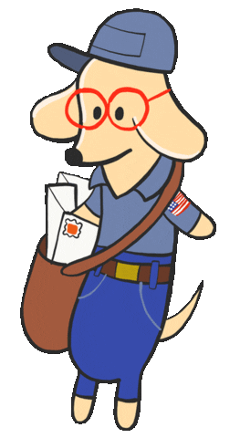 Post Office Thank You Sticker by Stefanie Shank