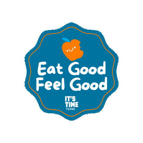 itstimetx apple eat healthy community challenge eat good feel good Sticker