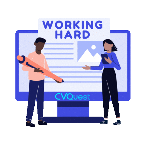 Working New Job Sticker by CVQuest