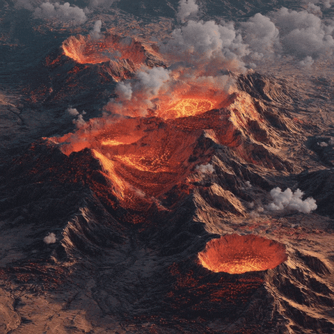 DinosaursWereHereFirst giphyupload lava volcano magma GIF