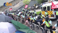 Hong Kong Police Pepper Spray Protesters (Full Version)