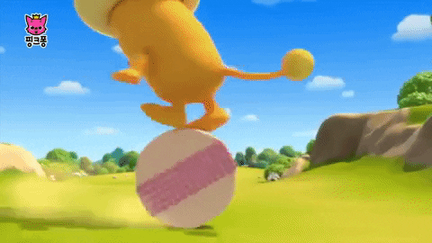 pinkfong_official giphyupload rolling disaster uhoh GIF
