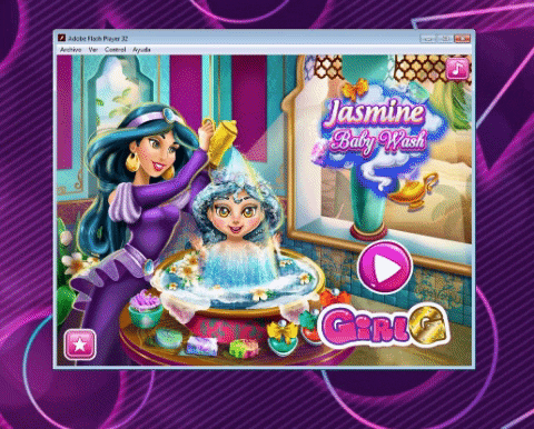 downloadhoy giphygifmaker descargar juego jasmine baby wash GIF