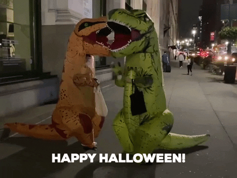 T Rex Halloween GIF by Storyful