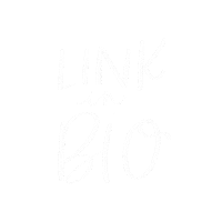 BreDesignCo white simple calligraphy link in bio Sticker