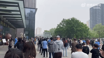 Residents in Beijing's Chaoyang District Line Up for COVID-19 Testing After Outbreak Reported