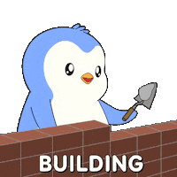 In Progress Work Sticker by Pudgy Penguins