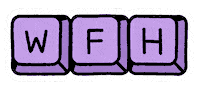 Work From Home Sticker by Gwyneth Draws