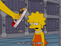 lisa simpson book GIF