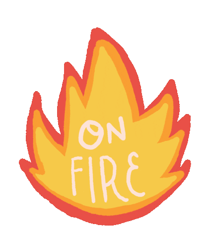Fire At3 Sticker by Andrea Tredinick