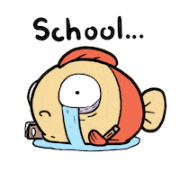 Studying High School Sticker by Aminal Stickers