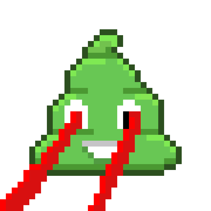 Pixel Shitting Sticker by Poopies.io