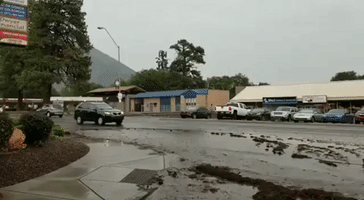 Heavy Monsoon Rain Floods Flagstaff With Debris From Wildfire Burn Scar
