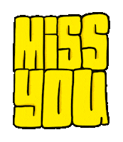 Miss You Lettering Sticker by Mike O.