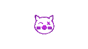 MarcosG neon gato neko laika Sticker