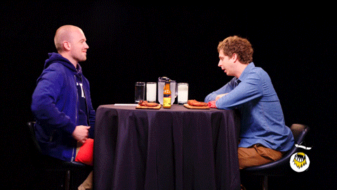 Michael Cera Wings GIF by First We Feast: Hot Ones