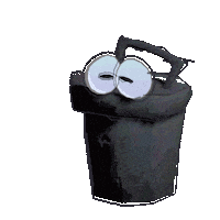 CamTheCan happy cartoon trash can cam the can Sticker